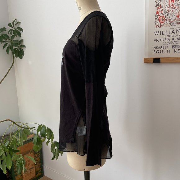 NWOT trendy mesh panel top - Picture 3 of 10